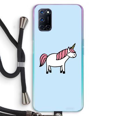 Eenhoorn: Oppo A72 Transparant Hoesje met koord