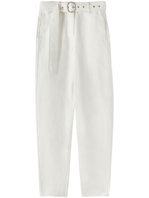 Jil Sander jean ample à taille haute - Blanc
