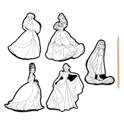 Creative Craft Group Scratch art stickers - disney prinses, 6dlg.