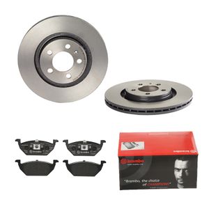 Remmenset, remschijf BREMBO, Remschijftype: Binnen geventileerd, Inbouwplaats: Vooras, u.a. für Audi, Skoda, VW, Seat