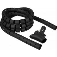 Delock 18837 spiraalslang met intrekgereedschap 2,5 m x 25 mm zwart