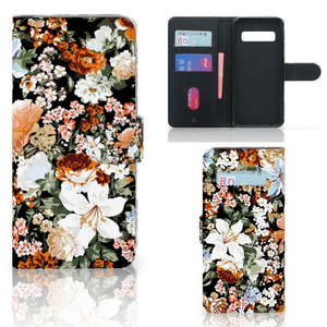 Hoesje voor Samsung Galaxy S10 Dark Flowers