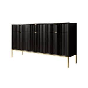 Meubella Dressoir Navil 2 - Zwart - 154 cm