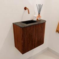 Toiletmeubel Mondiaz Joya Dlux | 51.6 cm | Meubelkleur Ruby | Faye wastafel Lava Wasbak Links | Zonder kraangat(en) Toiletmeubel Mondiaz Joya Dlux | 51.6 cm | Meubelkleur Ruby | Faye wastafel Lava Wasbak Links | Zonder kraangat(en)