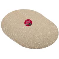 Placemat - Set van 6x stuks - goud - dia 40 cm - rond - kunststof - onderlegger - kerstdiner/diner p
