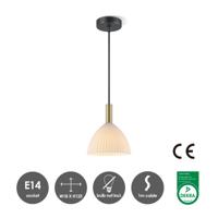 Home sweet home hanglamp Credo messing / opaal glas ovaal