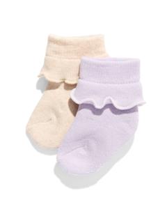 HEMA Babysokken Terry Ruffle - 2 Paar Lila (lila)