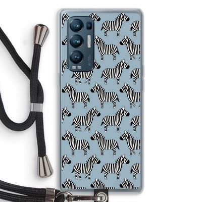 Zebra: Oppo Find X3 Neo Transparant Hoesje met koord