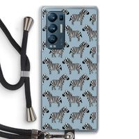 Zebra: Oppo Find X3 Neo Transparant Hoesje met koord