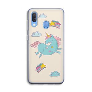Vliegende eenhoorn: Samsung Galaxy A40 Transparant Hoesje