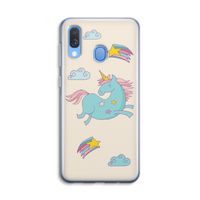 Vliegende eenhoorn: Samsung Galaxy A40 Transparant Hoesje