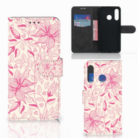 Huawei P30 Lite (2020) Hoesje Pink Flowers - thumbnail