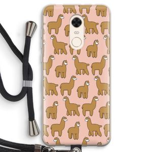 Alpacas: Xiaomi Redmi 5 Transparant Hoesje met koord
