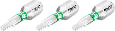 HAZET Bit 2223N-T9/3 · 1/4 inch (6,3 mm) zeskant massief · Binnen-TORX®-profiel · 3-delig · SW T9