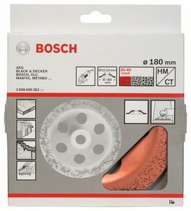Bosch Accessoires Hardmetalen komschijf 180 x 22,23 mm; fijn, vlak 1st - 2608600362