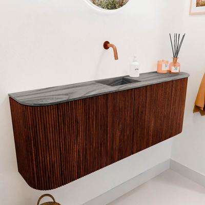 Toiletmeubel Mondiaz Joya Dlux | 113.2 cm | Meubelkleur Ruby | Faye wastafel Sombra Wasbak Midden | Zonder kraangat(en)