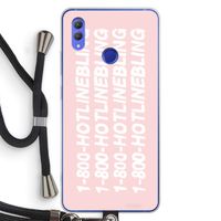 Hotline bling pink: Honor Note 10 Transparant Hoesje met koord
