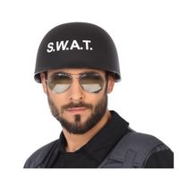 Politie SWAT verkleed helm voor volwassenen zwart   - - thumbnail