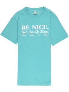 Sporty & Rich t-shirt en coton à slogan imprimé - Bleu