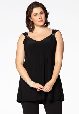 Yoek Singlet flare versiering | Zwart | Maat 58/60