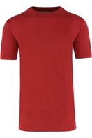 RAGMAN Regular Fit T-Shirt ronde hals rood, Effen