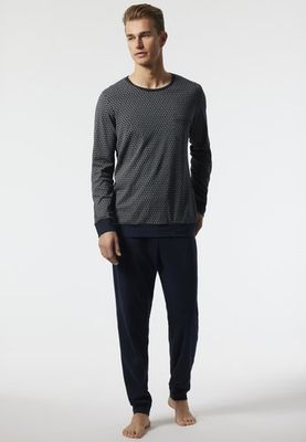 Schiesser Schiesser Pyjama Long dark blue 178108 54/XL