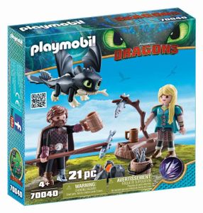 PlaymobilÂ® Dragons 70040 Hikkie en Astrid speelset