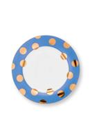 Pip Studio Set/2 Borden Dot Delight Lichtblauw/Goud 26.5cm