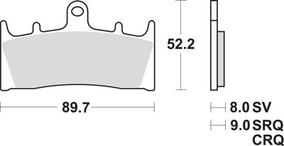 TRW Brake pad mcb 659 sv sintered metal