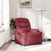 Fauteuil verstelbaar stof wijnrood