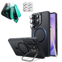 Galaxy S26 Ultra Bundle Classic Hybrid Magnetic Case (Stash Stand) and Armorite® Screen Protector - Frosted Black