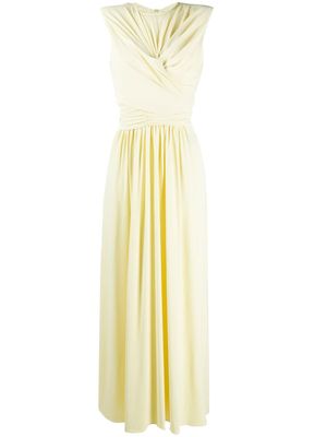 ISABEL MARANT robe évasée à fronces - Jaune