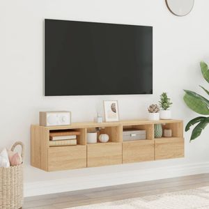 Tv-meubels 2 st 60x30x30 cm bewerkt hout sonoma eikenkleurig