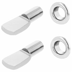 AMIG Kastplankdragers/steunen - 24x stuks - metaal - zilver - D5 x L20 mm