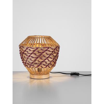Lyora TafellampMapi Ø 29cm rood met bruin - 9586623