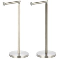 Wc/toiletrolhouder reservoir - 2x - rvs metaal - zilver - 54 cm - Voor 4 rollen