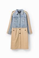 Hybride denim trenchcoat - BROWN - XL