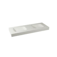 Balmani Arcato dubbele wastafel matte Solid Surface 150 x 55 cm