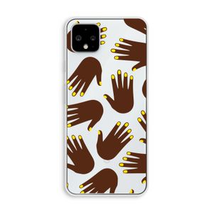 Hands dark: Pixel 4 XL Transparant Hoesje