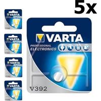 5 Stuks - Varta V392 38mAh 1.55V knoopcel batterij - thumbnail