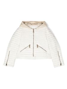 Moncler Enfant veste matelassée à fermeture zippée - Blanc