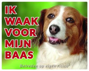 Kooikerhondje Waakbord - Ik waak voor mijn baas