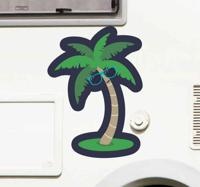 Camper sticker palm met zonnebril