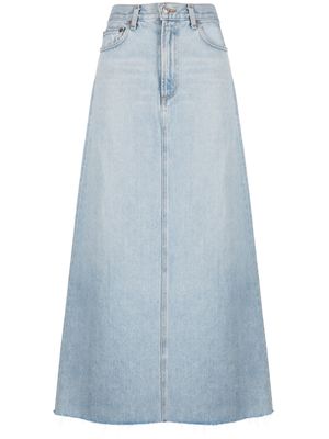 AGOLDE jupe en jean à coupe longue - Bleu