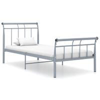 Bedframe metaal grijs 90x200 cm - thumbnail