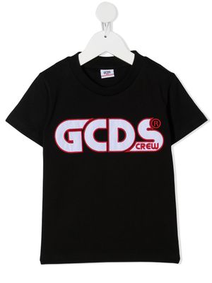 Gcds Kids t-shirt à logo brodé - Noir