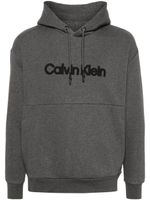 Calvin Klein hoodie à logo brodé - Gris