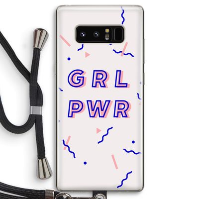 GRL PWR: Samsung Galaxy Note 8 Transparant Hoesje met koord