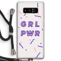 GRL PWR: Samsung Galaxy Note 8 Transparant Hoesje met koord