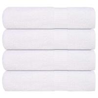VidaXL Handdoeken 4 st 50x100 cm 360 g/m² 100% katoen wit VidaXL Handdoeken 4 st 50x100 cm 360 g/m² 100% katoen wit